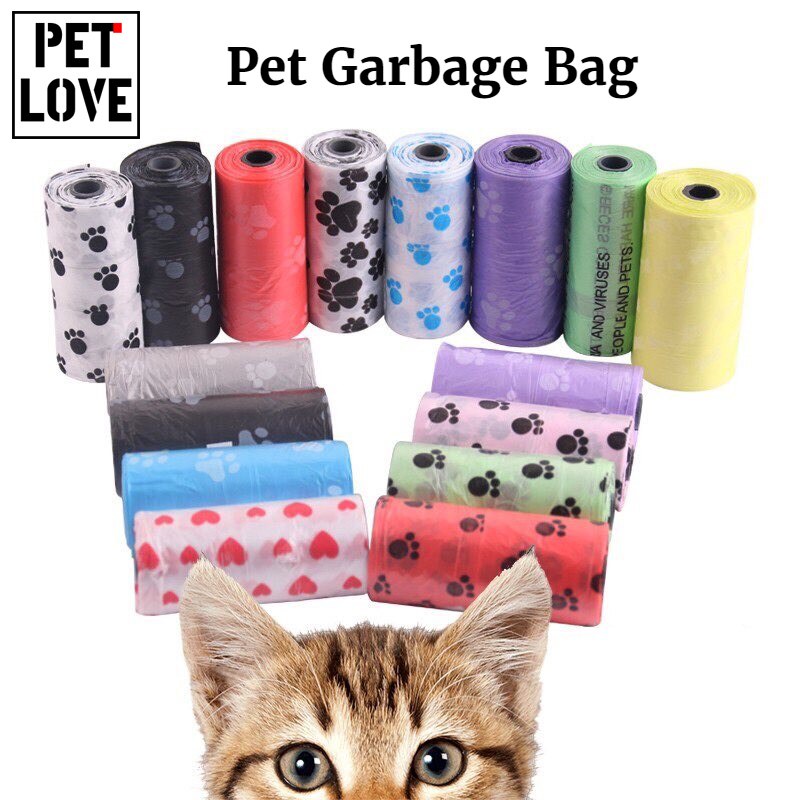 Pet Trash Bag Dog Poop Bag Printed Pet Garbage Disposable Trash Bag ...