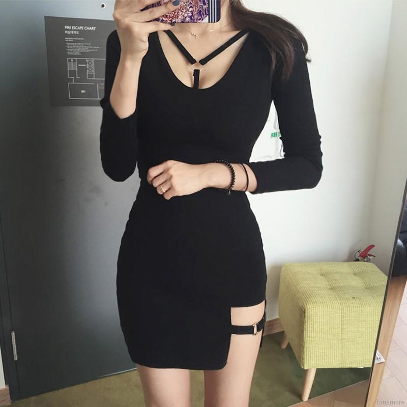 black crop top with black skirt