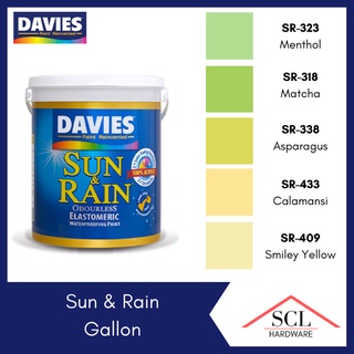 DAVIES Sun & Rain  YELLOW / GREEN / ORANGE 4 Liters / 1 Gallon