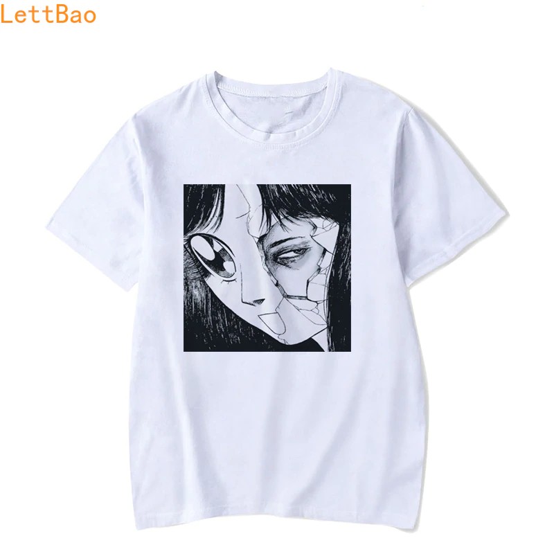 White Tshirt Men Junji Ito T Shirt Men Japanese Anime Manga Japan Weeaboo Otaku Horror T Shirt 90s Aesthetic Vintage Shopee Philippines