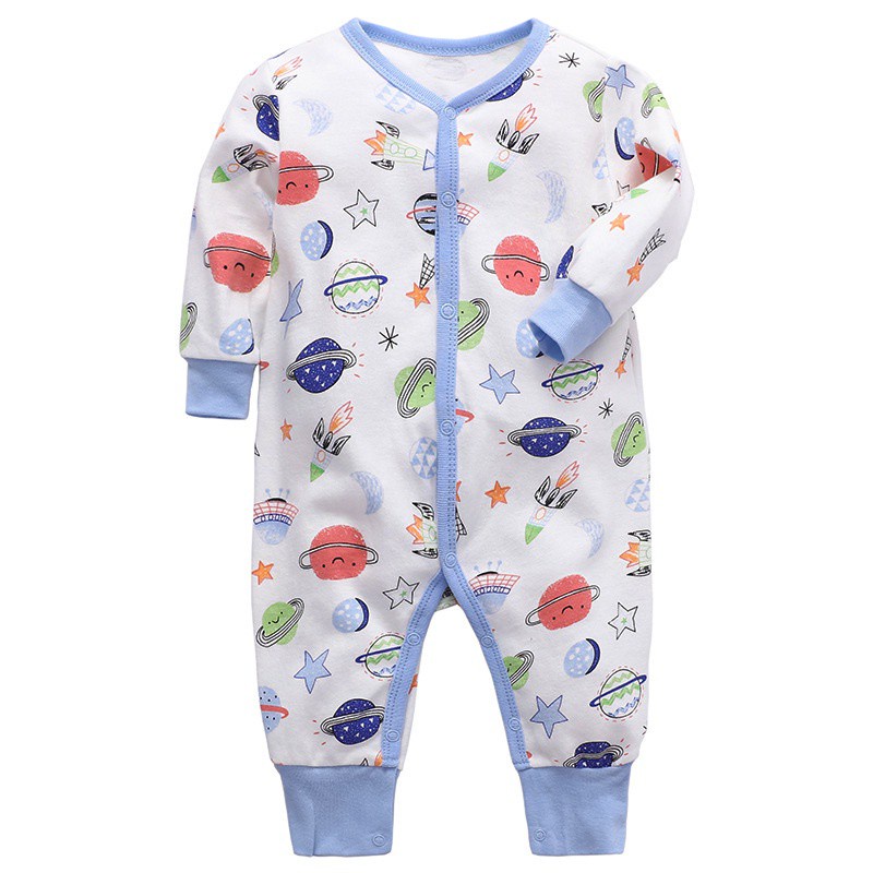 Newborn Infant Baby Boys Girls Romper Pajamas Cotton Long Sleeve Jumpsuit Autumn Toddler Clothes