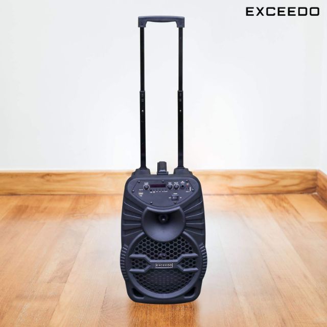 exceedo bluetooth trolley speaker