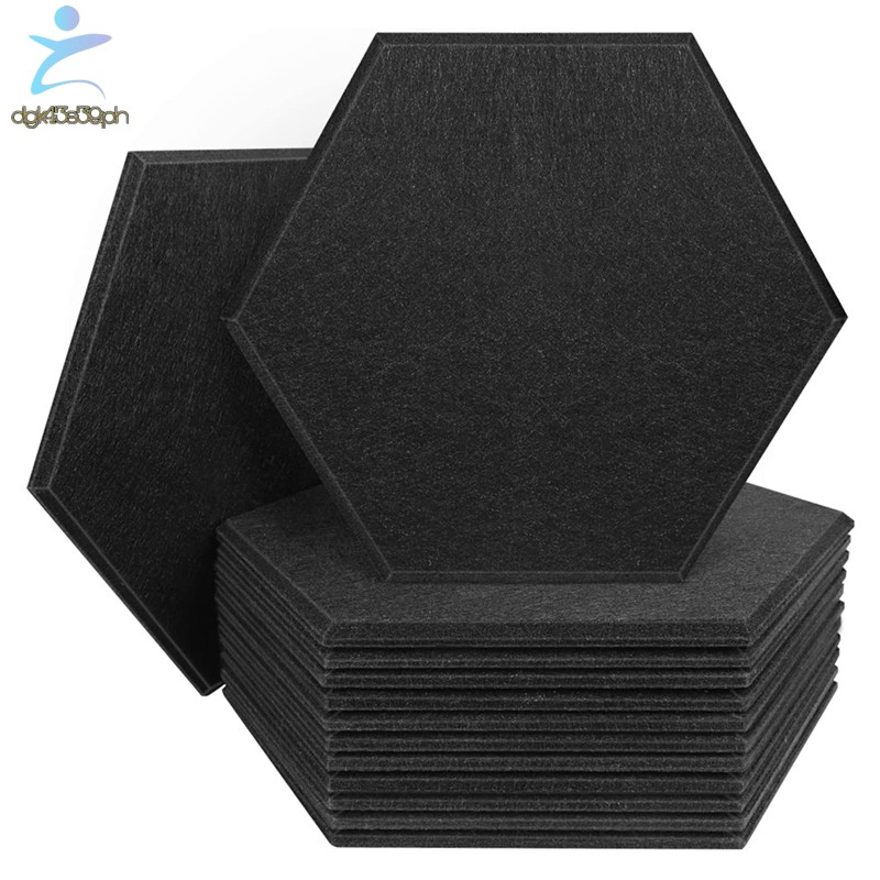 [Ready Stock]12 Pack Hexagon Acoustic Panels Sound Proof Padding, 12 X