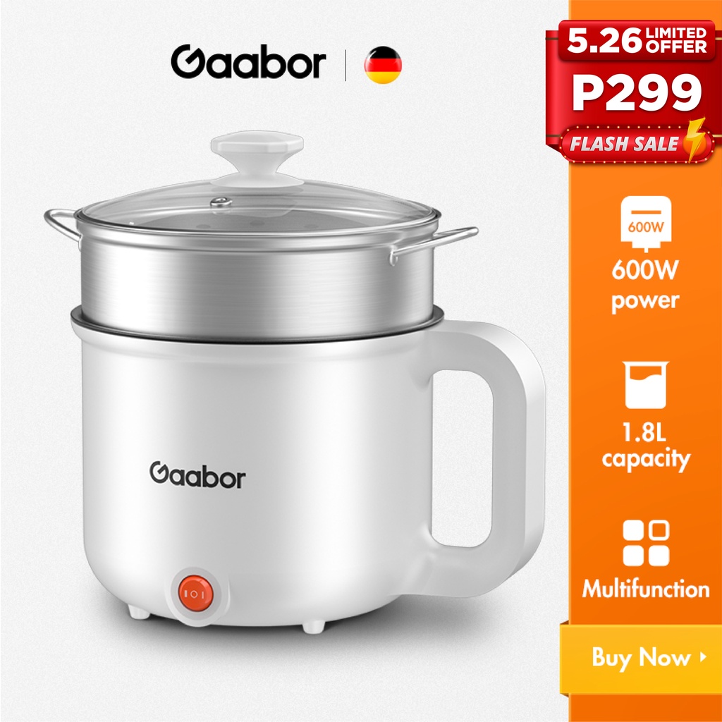 Gaabor Mini Rice Cooker, 1.8L Multi-function Cooker Non-Stick Inner Pot With Steamer #1