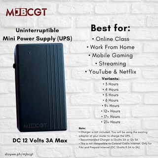 MJBCGT Mini UPS for PLDT, Converge, Smart, SKY and Globe Router, DVR, NVR and CCTV [12v - 1A to 3A] #7