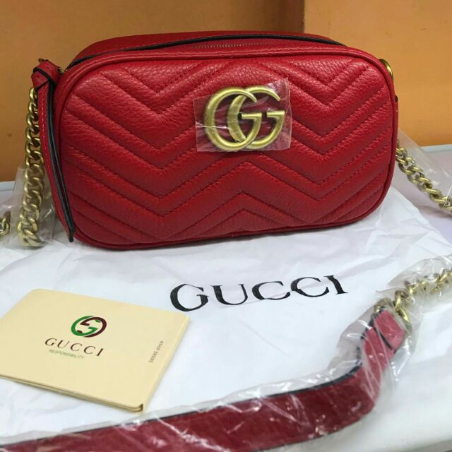 gucci red sling bag