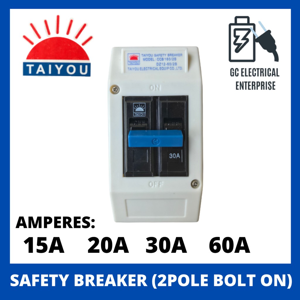 Safety Breaker Bolt On Type 220V 2Pole Circuit Breaker with House Box