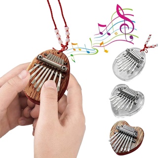8 keys mini Kalimba Thumb Piano Acrylic Thumb Piano Acoustic Solid Wood Finger Piano Musical Gift