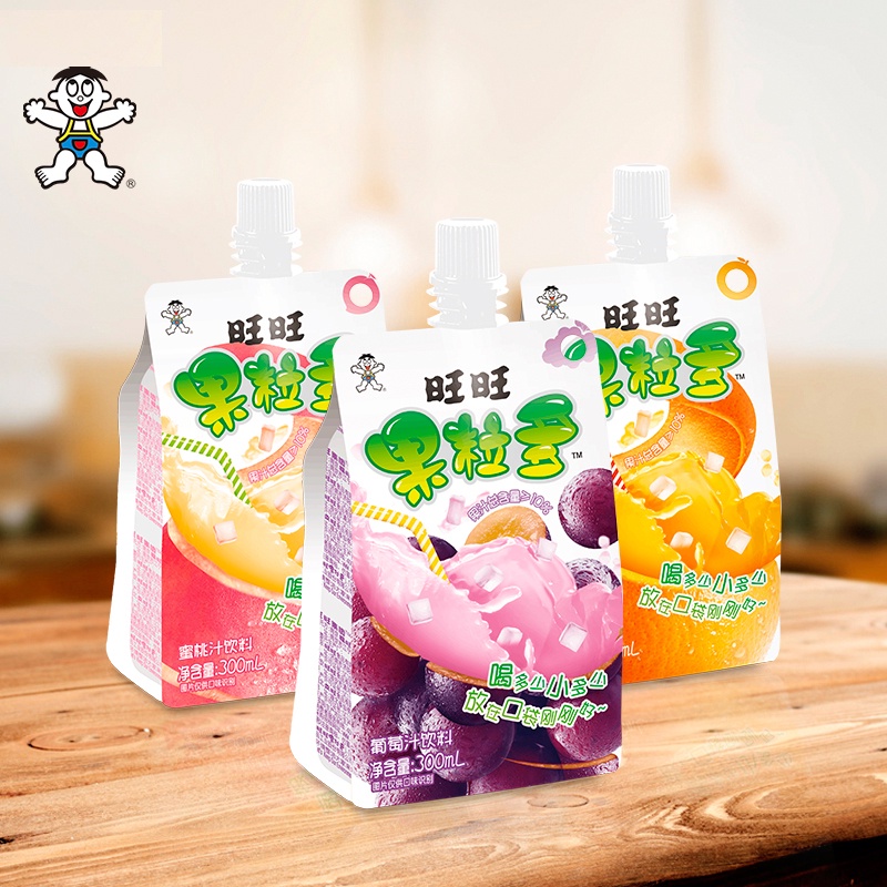 Want Want Fruit Juice With Nata De Coco Peach Orange Grape Flavour ...