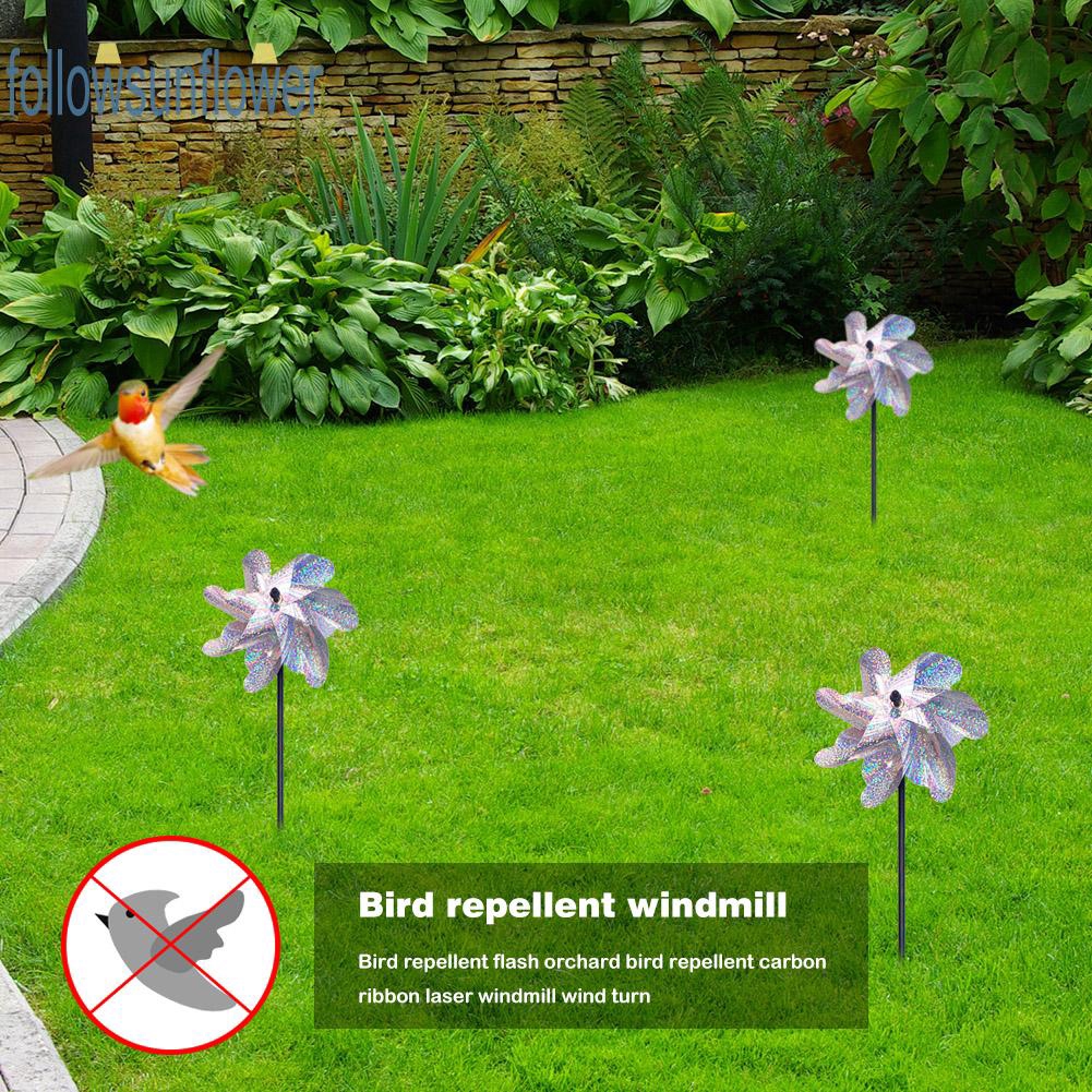 ☀Ready Stock☀ Bird Repellent Windmill Pinwheels for Garden Bird