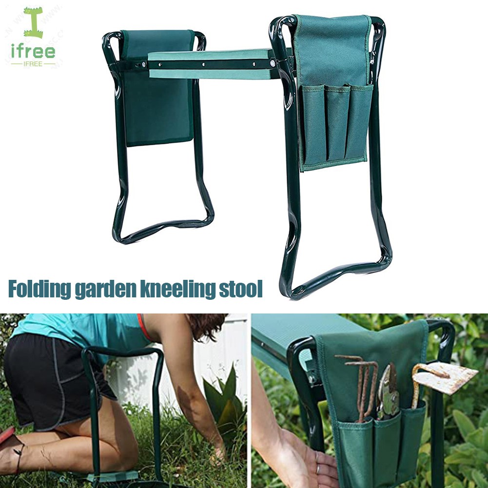 Garden Kneeler Seat Stool Heavy Duty Folding Bench with ...