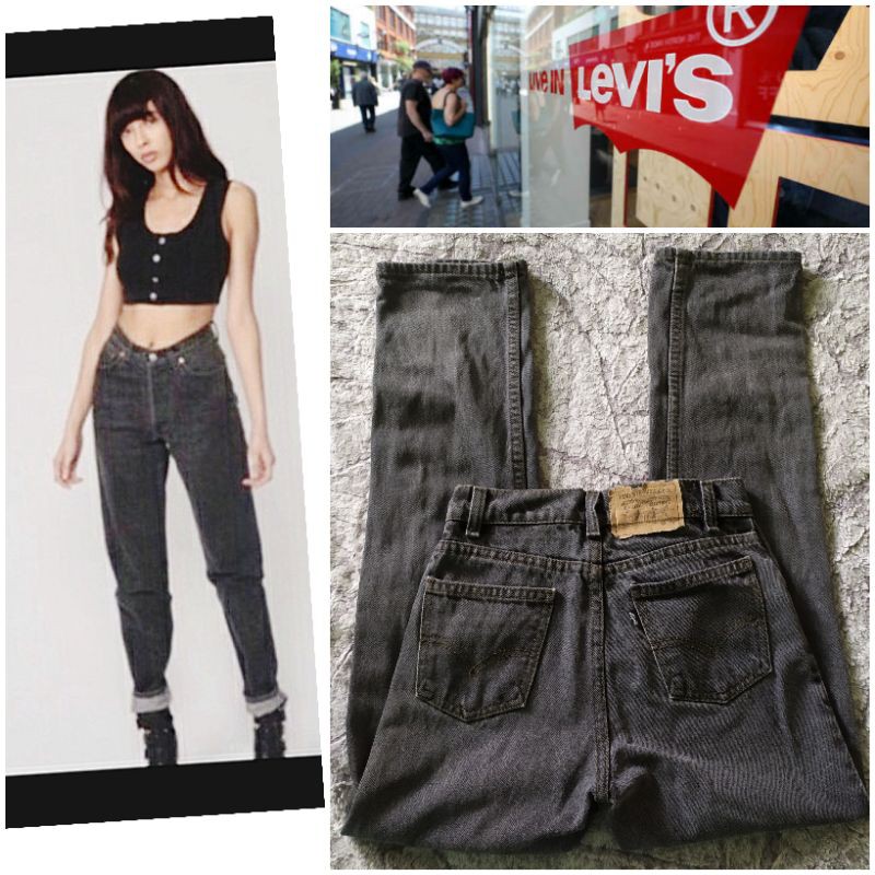 Levi's 506 gray wash slim mom jeans style jeans pants Preloved | Shopee  Philippines