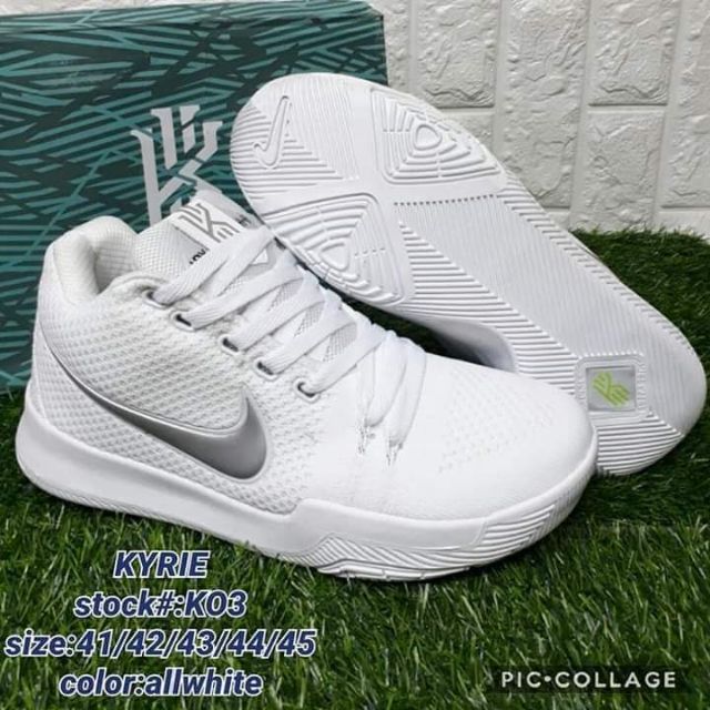 all white kyrie basketball shoes