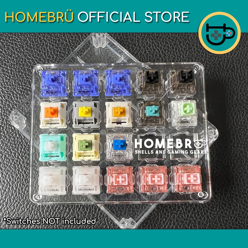 20 Slots Acrylic Mechanical Keyboard Switch Sampler Tester Case with