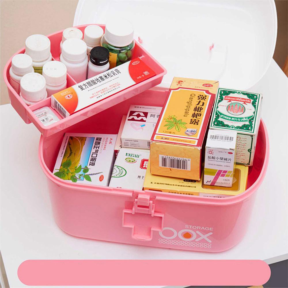 Foonee Household Medical Storage Box First Aid Clear Top Case