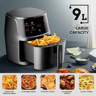 OOKAS LCD Touch Air Fryer 7L 9L Digital Household Automatic Intelligent ...