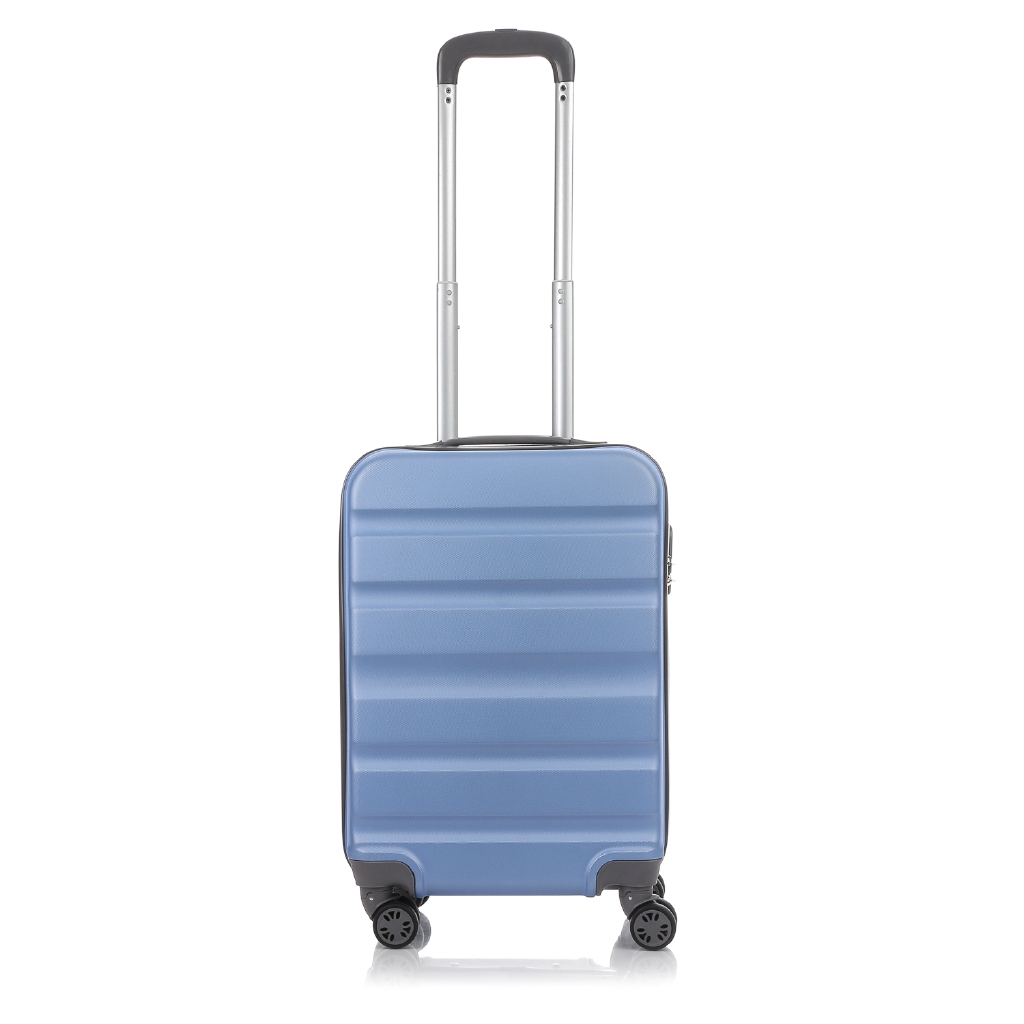 blue hard case luggage