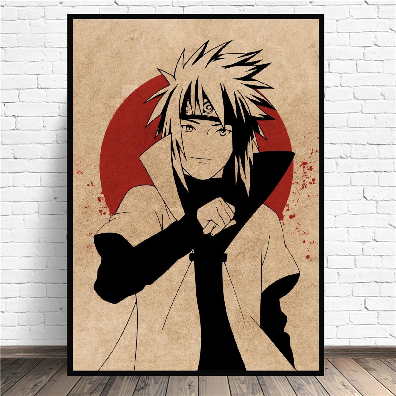 minato namikaze naruto anime art print wall poster living room decoration no frame shopee philippines