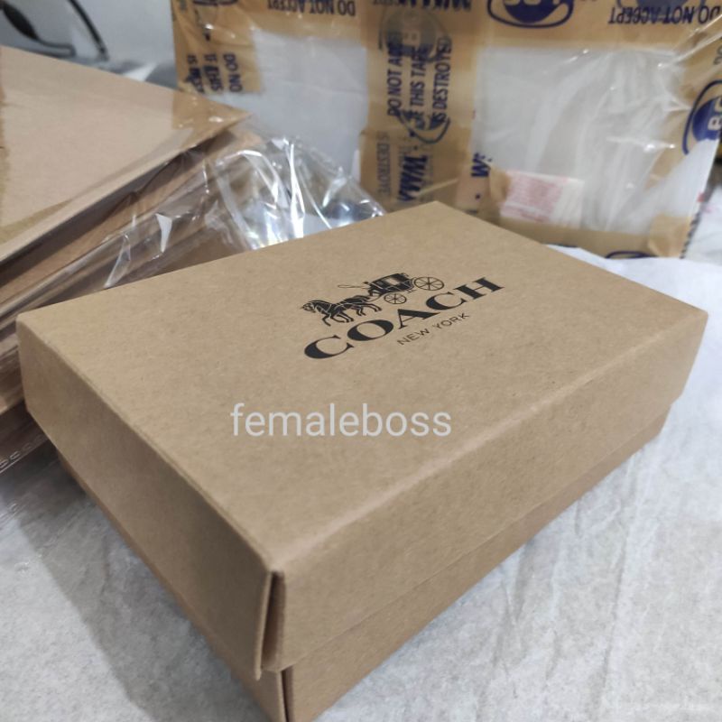 femalebossph Coach Outlet Box for Bi-fold Wallet | Shopee Philippines