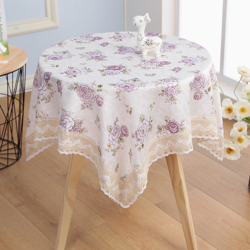Small Round Table Cloth Cotton Linen, Small Round Table Coverings