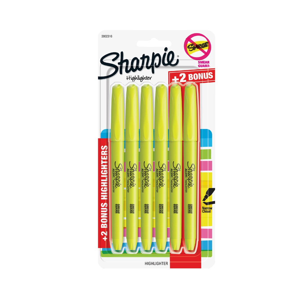 Sharpie Pocket Highlighter Yellow 4 2 Shopee Philippines