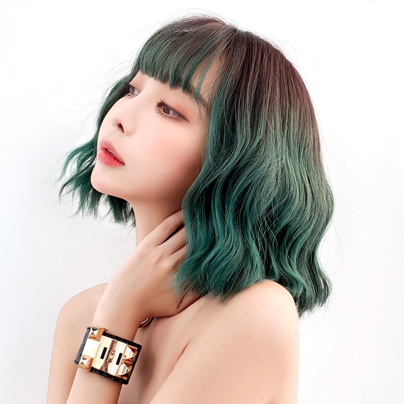 Cod Womens Synthetic Short Bob Hair Ombre Wave Wig Shopee