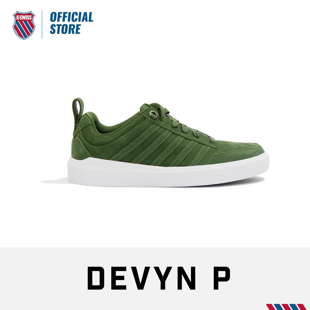 green and white k swiss