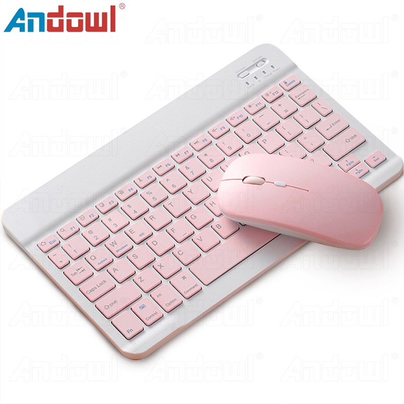 Andowl Keyboard And Mouse Portable Wireless Keyboard Office Home