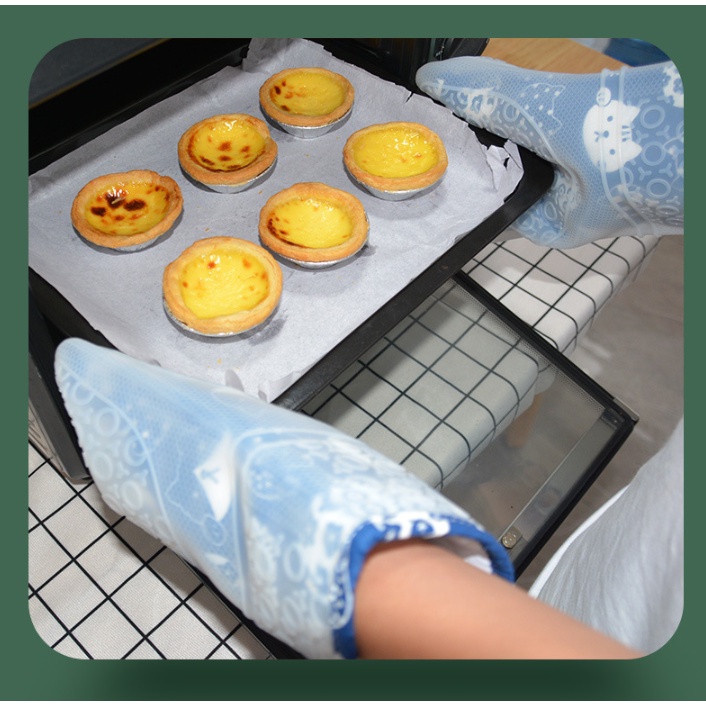 1Pcs Microwave Oven Gloves Heat Resistant Silicone Oven Gloves Non-Slip Oven Mitts for Kitchen Cooking Baking Grilling Microwave Pizza