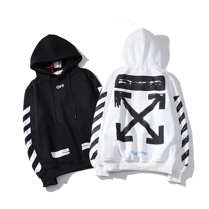 Hiphoppie Hip-hop OW Classic retro hoodies Off white Seeing things ...