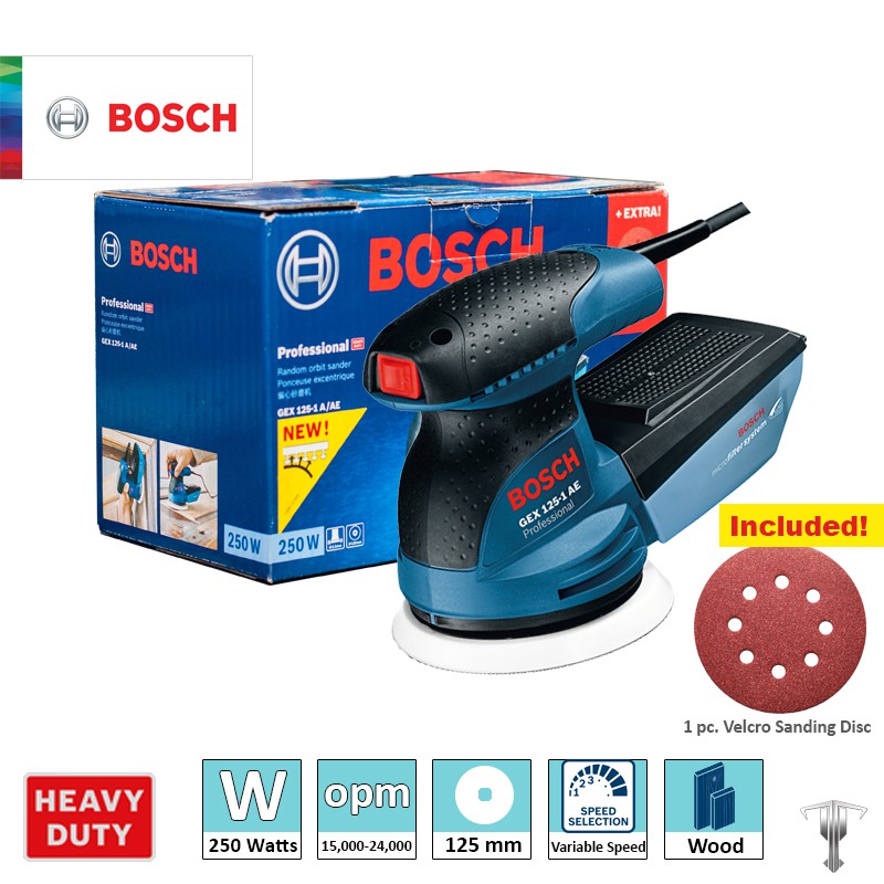 Bosch GEX 125-1 AE Professional Random Orbit Sander | Shopee Philippines