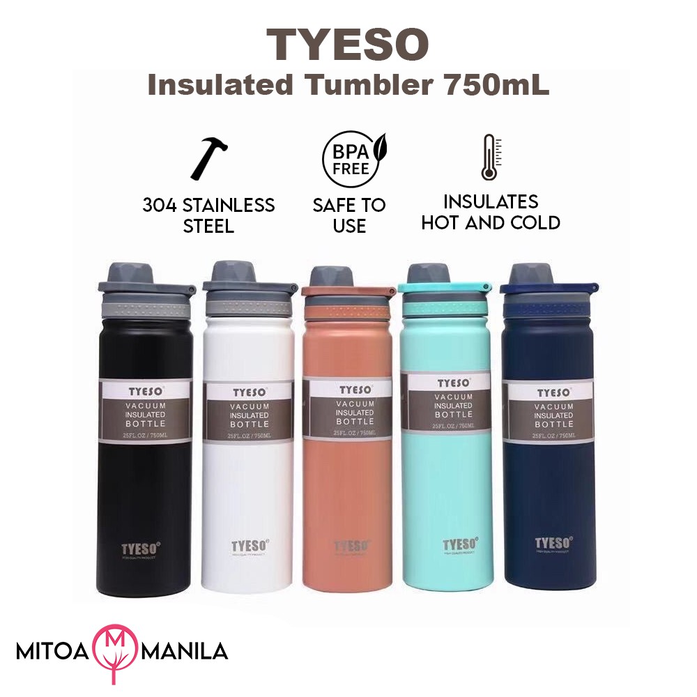 Tyeso Insulated Tumbler Vacuum Seal Leak Proof 750mL 304 Stainless