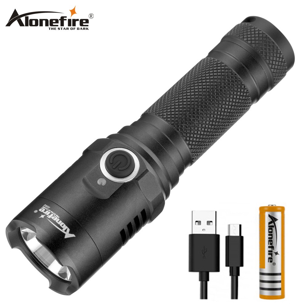 Alonefire x002 Cree T6 LED flashlight tactical torchlight for 18650 USB ...