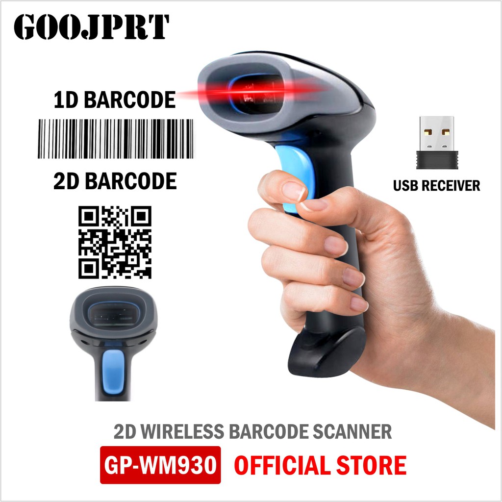 GOOJPRT GPWM930 1D 2D QR Code Barcode Handheld Scanner for