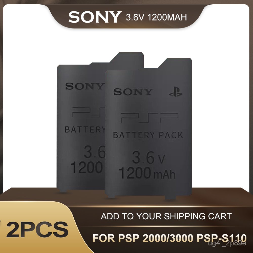 2PCS 3.6V SONY 1200mAh Lithium Rechargeable Battery Pack for PSP2000 PSP3000 PSP 2000 3000 PSP