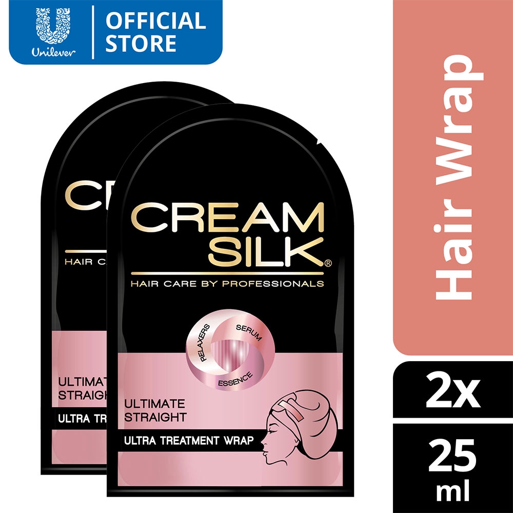 Cream Silk Triple Keratin Rescue Ultimate Straight Hair Wrap x2