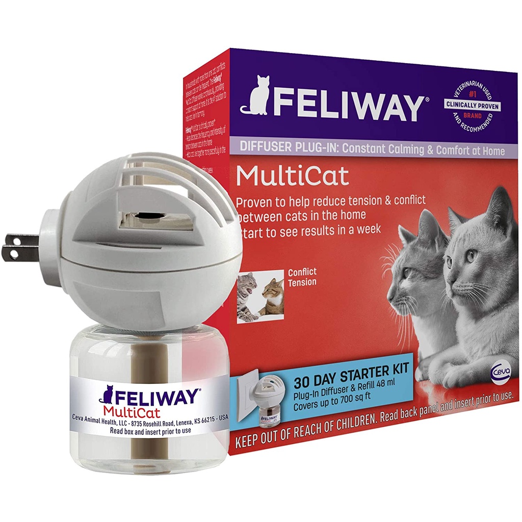Feliway MultiCat Calming Diffuser Kit (30 Day Starter Kit ...