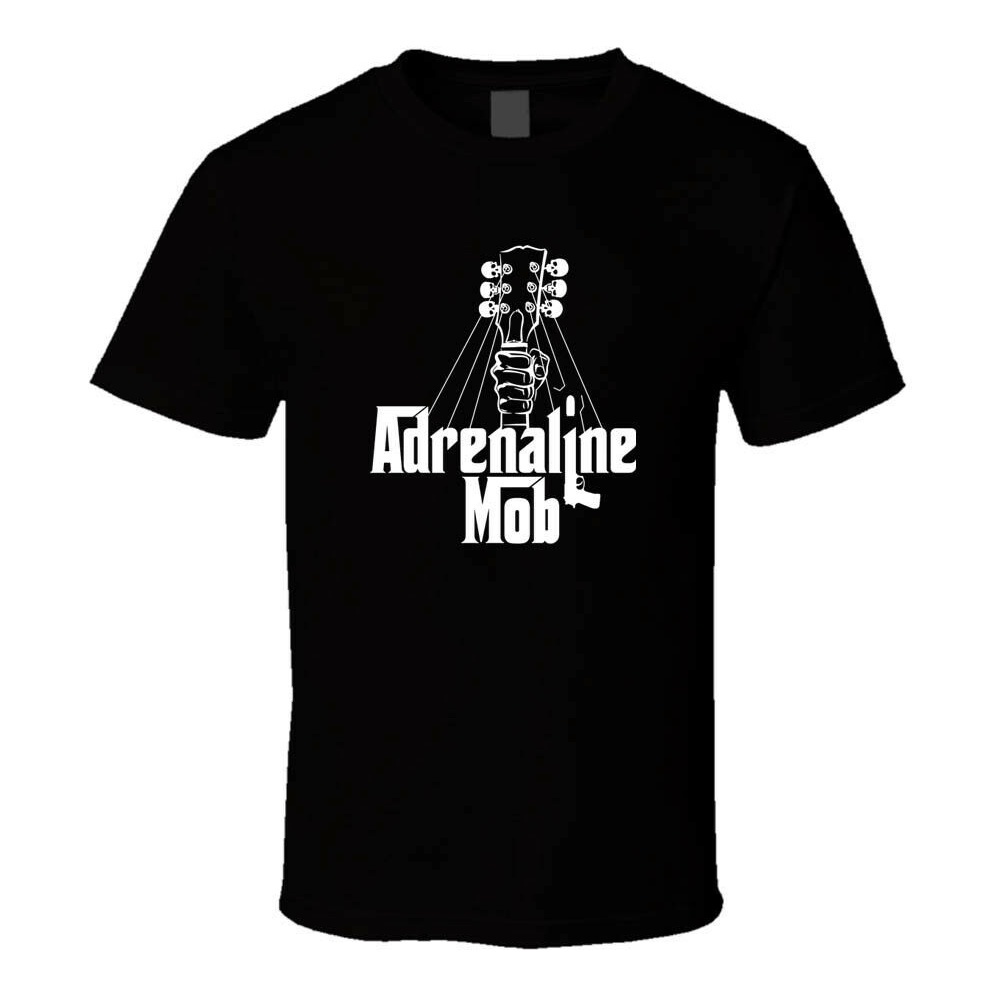men's tee/Adrenaline Mob Metal Rock Band logo Blouse Black White T-shirt for men/T-shirt for women