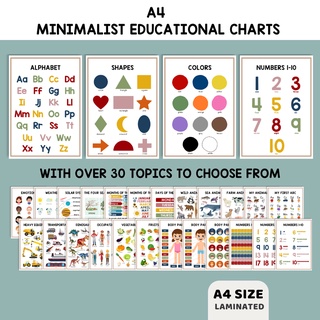 A4 Laminated Educational Chart #9