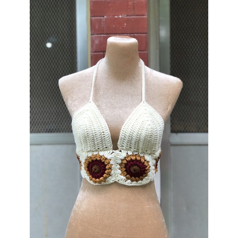 sunflower crochet top