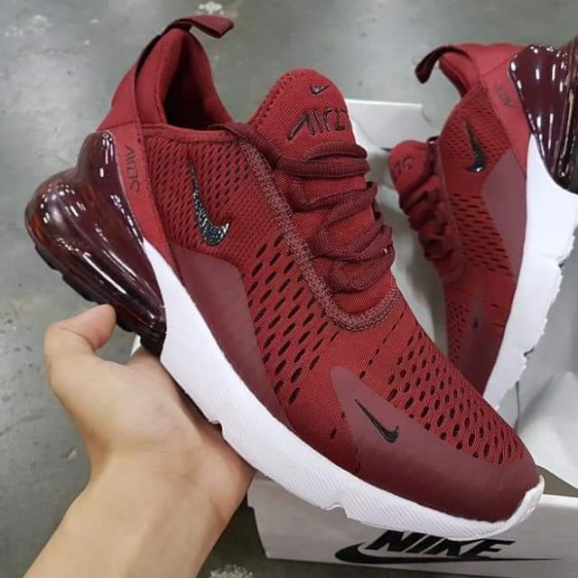 nike air max 270 maroon running shoes