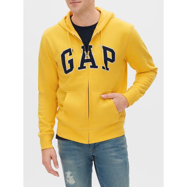 yellow gap hoodie mens