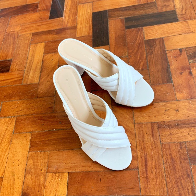 Primadonna high block heels in white | Shopee Philippines