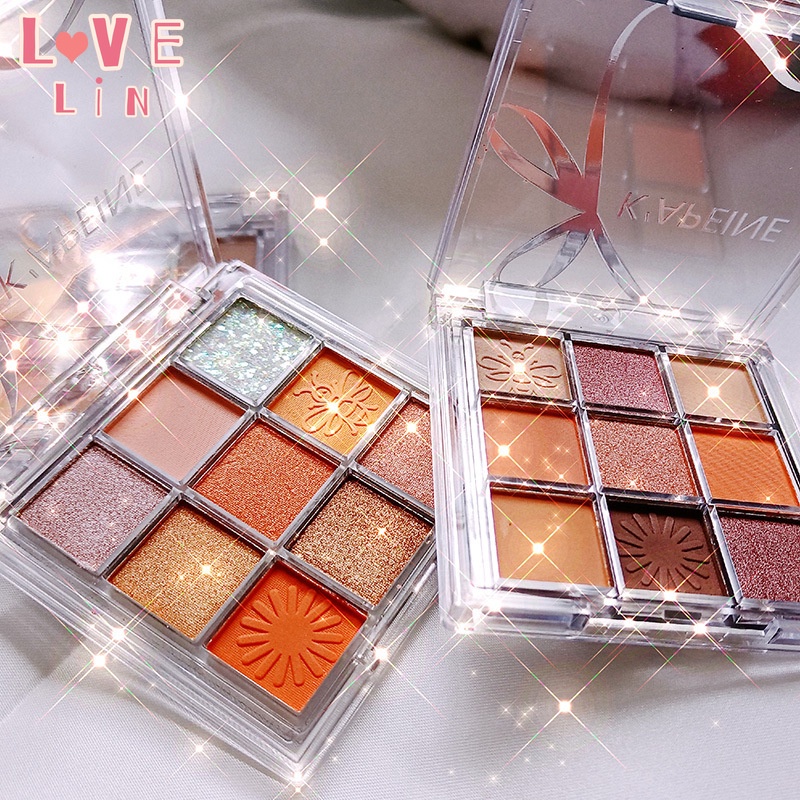 Lovelin】K'APEINE Transparent Nine-color Acrylic Eyeshadow Palette Matte  Warm Color Earth Jiugongge Eyeshadow | Shopee Philippines