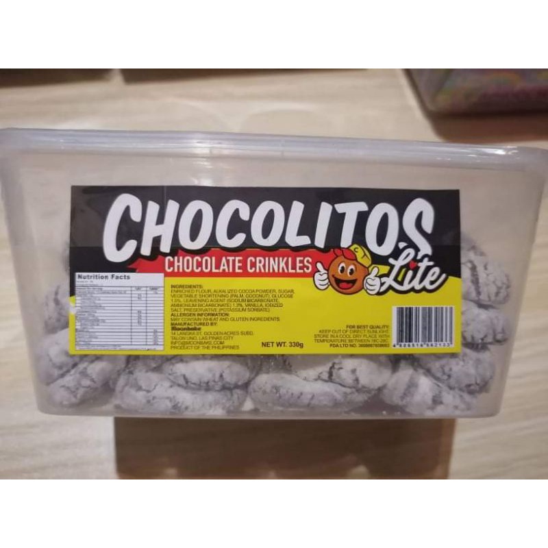 CHOCOLITOS CHOCOLATE CRINKLES, RED VELVET,COOKIE SPRINKLES | Shopee ...