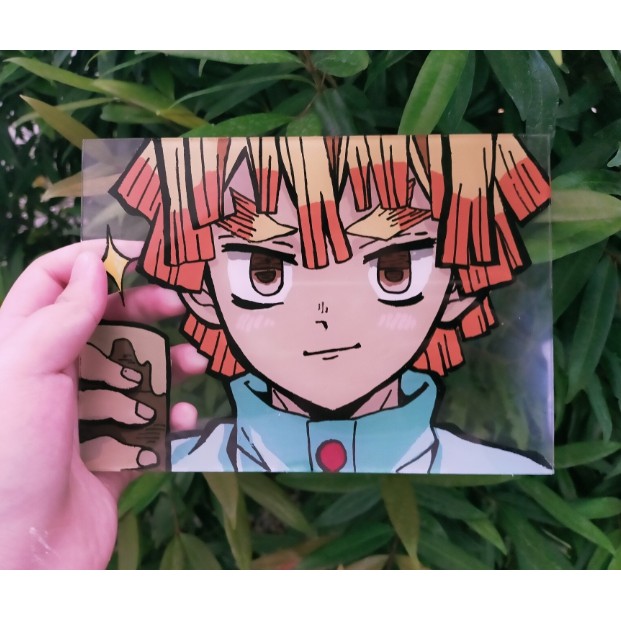 Zenitsu Agatsuma Demon Slayer Glass Painting Shopee Philippines