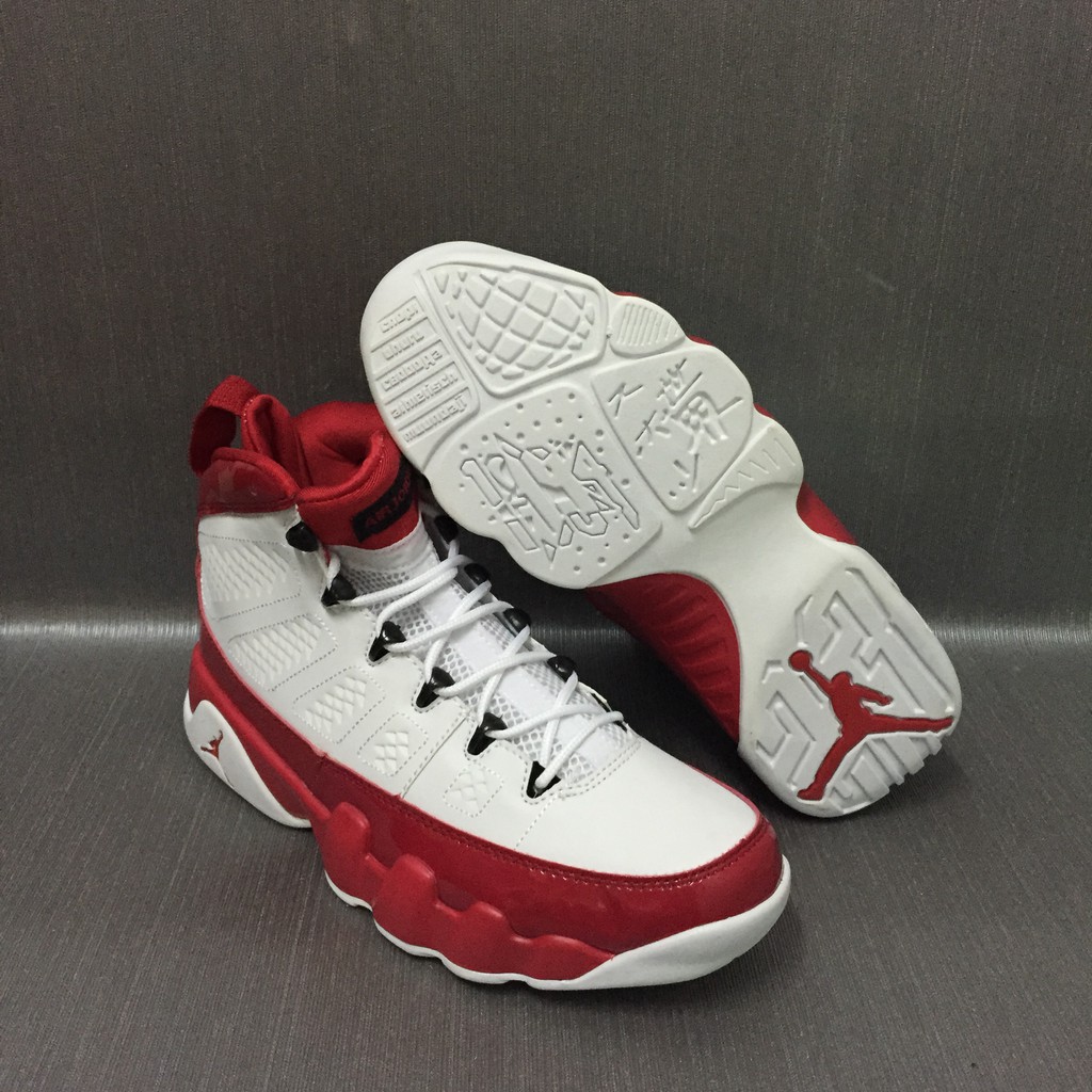 jordan 9 retro red white