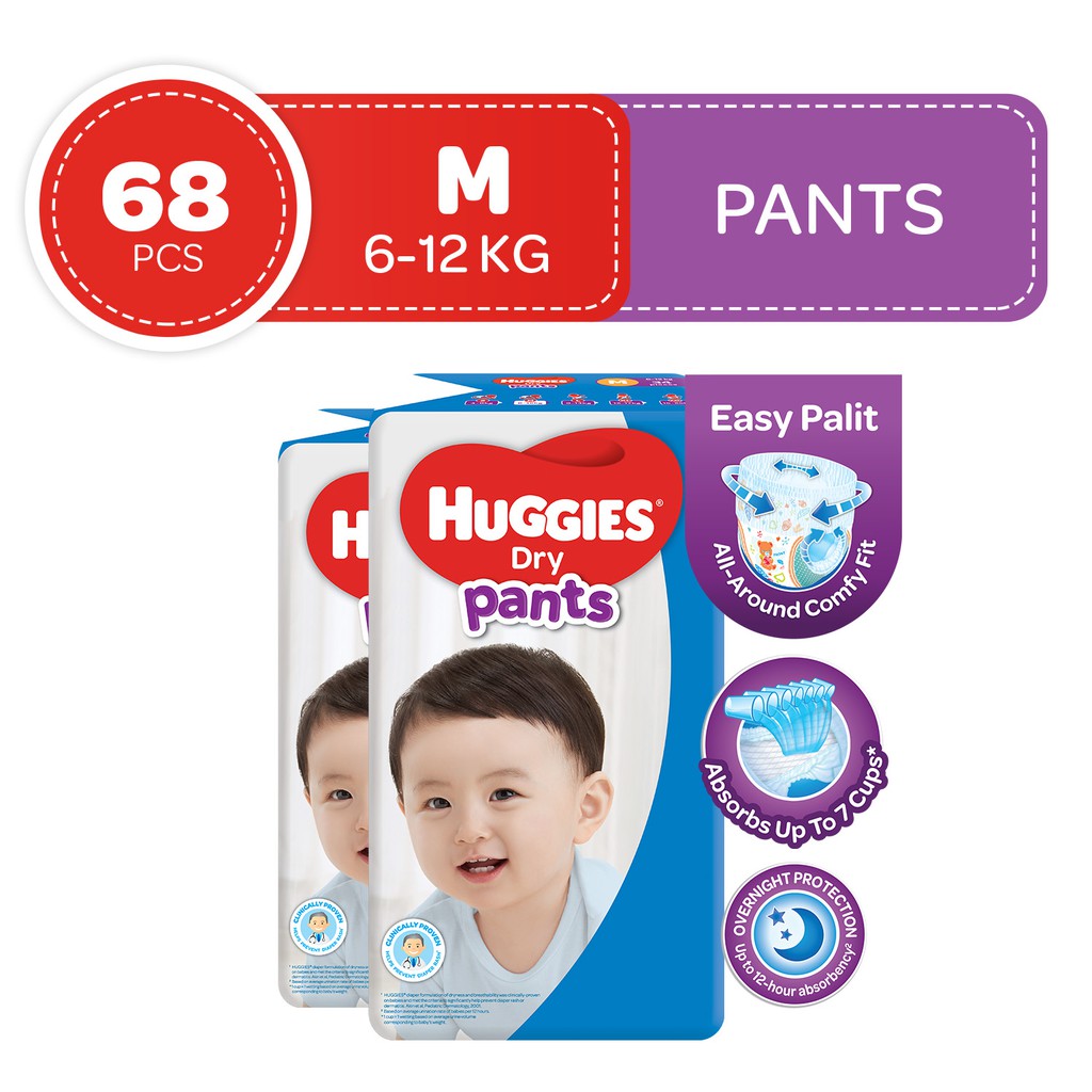 Huggies Dry Pants Diaper Medium 34 PCS | ubicaciondepersonas.cdmx.gob.mx