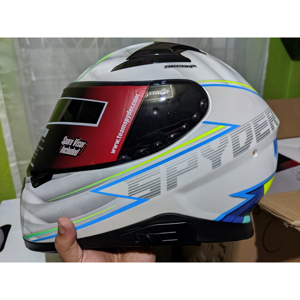 Spyder Recon 2 Whiteblue Helmet Shopee Philippines