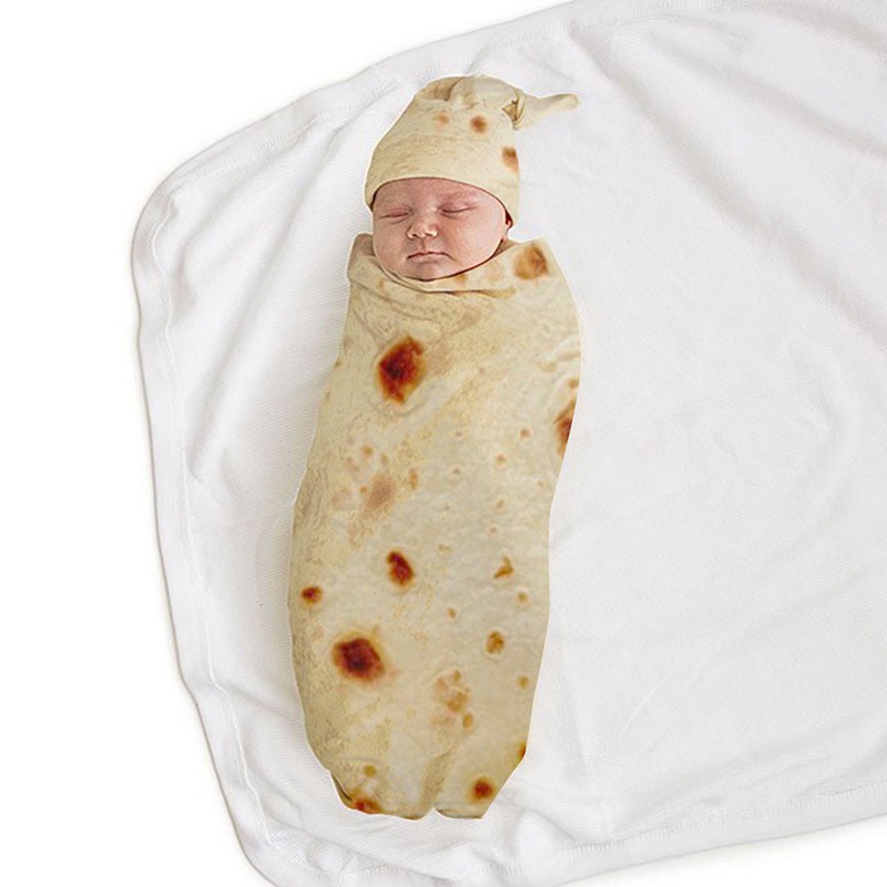 Burrito Baby Blanket Flour Tortilla 